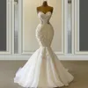 Vestido de Novia Graceful Mermaid Wedding Dress Sweetheart Neck Luxury Beaded Bridal Gownsカスタムメイド2021 ROBE DE MARIEE287C