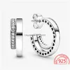 Charm 100% 925 Sterling Sier Earrings Star Snail Hoop Crown Pandora Ms. Jewelry Fashion Accessories Lämpliga för födelsedagsfall de dhe7q