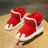 Kinderlaarzen 2023 Winter Nieuwe kleine en middelgrote katoenen kinderlaarzen Jongens en meisjes Snowboots Zachte zolen Pluche Prinses Korte laarzen