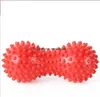 Massagem bola de amendoim Spiky Trigger Point alívio bolas de exercício de treino muscular Dor Plantar Stress Balls Massageador de rolo nas costas do pé