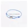 Charm Bracelets 2022 Trinity Ring String Bracelet Three Rings Hand Strap Couple For Women And Men Fashion Jelry Famous Rop Delivery J Dh5Qw