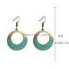 Charme Boho Femme Turquoise Boucles D'oreilles Antique Gypsy Indien Tribal Ethnique Hoop Dangle Mandala Drop Delivery Bijoux Dhudb