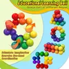 Giocattolo sensoriale per bambini Bambino autistico Giocattoli da viaggio Palla arcobaleno ADHD Silenzioso gioco di agitazione per adulti Calza per adulti Regalo inseparabile