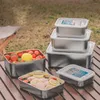 Storage Bottles 0196 Stainless Steel Food Container Fruit Snack Box Small Freezer Crisper Outdoors Child Fresh Lunch Bento