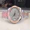 41mm Everose Watches Men Rose Gold Watch Men's Bp Automatic 2813 Smooth Bezel Wimbledon Mechanical Bpf Champagne Pit Pattern 269O