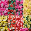 Ceramic Clay Porcelain 30Pcs/Lot 10Mm Fruit Beads Polymer Clay Spacer Bead Mixed Color Polymerclay Charms For Jewelry Making Diy B Dhdcr