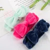 Cute Coral Fleece Soft Headband Cross Top Kont Hairband Elastic Hair Band per le donne Ragazze Wash Face Tu con display LCD Titanium P2343