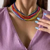 Choker Boho Chic Seed Pärlor Halsband Kvinnor Fashion Of Neck Chain Bohemian Svarta halsband smycken Charms Party Gift 2023