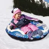 Tubo de nieve duradero de 120 cm, círculo de esquí de invierno inflable, deportes al aire libre, tablero de anillo de esquí, trineo, juguete para niños y adultos, tubos de snowboard al por mayor