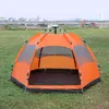 3-5人屋外ファミリーカーキャンプテント全自動大規模な大型スペースバックパックテント防水防止防止防止ビーチキャノピーシェルター