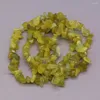 Koraliki 2023 Naturalne półprzewodnikowe kamienie zielony oliwin do biżuterii wytwarzają DIY Naszyjnik Akcesoria
