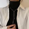 Choker Triangle SWEATE SWEAT Kobietowy metal zimowy długi naszyjnik geometryczny regulowany łańcuchy przyciągające naszyjniki dla kobiet biżuteria