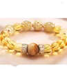 Strand Yellow Crystal Wealth Transfer Bead Armband mode mångsidig gåva