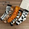 Autumn Winter Women Socks Cotton Terry varm socka gravida kvinnor gamla människor lösa mun djurklor tecknad förtjockar vinter varm strumpa