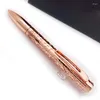 High Quality Classic H_B Ballpoint Pen Metal Texture Hollow Out Barrel Write Smoothly Fashion Luxury Stationery