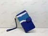 Gradient Wallet Reduced Print Wallets Embossed Card Bag Designer Wrist Strap Bags Photo Folder Luxury Purse Clutch Bag Handbag