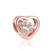 Charms 925 Sterling Sier High Quality Charm Rose Gold Dog Paw Diy Beads For European Pandora Bracelet Jewelry Fashion Drop Delivery Dhby5