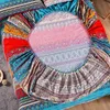 Juegos de cama Sábana ajustable bohemia Funda de colchón Funda de almohada Textiles para el hogar Ropa de cama tamaño Queen Full 230721