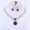 Cloisonne Dubai Gold Color Necklace Jewelry 세트 패션 나이지리아 웨딩 아프리카 구슬 의상 골드 컬러 진술 액세서리