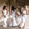 2020 Braut Langes Trauzeuginkleid Side Split Günstige Brautjungfernkleider Neuer Stil One-Shoulder-Ausschnitt Hochzeit Party Gowns346E