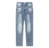 Designer Jeans Mens Denim Pants Fashion Letters Print Trouser Hip Hop Distressed Zipper trousers US Size 28 30 32 34 36