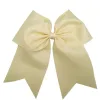 15pcslot 8 Large Solid Ribbon Cheer Bow With Alligator Clips Cheerleading Dance Bows For Girls Barrette AccessoiresZZ