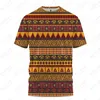 T-shirts pour hommes T-shirt d'été Style ethnique 3d Print Casual Loose Short Sleeve Top Fashion Round Neck