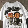 Designer Fashion Clothing Hip hop Tees Rock Tshirts 100 Cotton Trendy Brand Cartoon Short Sleeved Tshirt for Women and Men Loose Fitting American Highend Trendy Cool