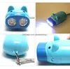 Cute kids adult Hand press flash lights mini pig torce torcia campeggio esterno luce di emergenza led power Lampade autogeneranti torce