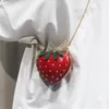 Вечерние сумки милые фрукты клубничная форма сердца Pu