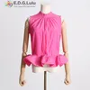 ワークドレスEdglulu Designer Clouds Luxury Standing Collar Ruffle Tank Top Blouse非対称の長いスカート2ピースセット0612