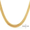 Snake Chain Fashion Necklace 18K Yellow Gold Filled Hip Hop Mens Necklace Choker Chain Link Gift203Z