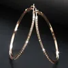 Hoop Huggie Big Small Circle örhängen för kvinnor Kvinna Rose Gold Black Ring Ear Jewelry Ladies274f