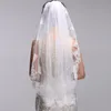 Nowa wysokiej jakości prosta koronkowa krawędź aplikacji 1T z grzebieniem Lvory White Elbow Wedding Veil Bridal Veils292k