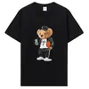 Men's T Shirts Funny Teddy Bear Pattern Print Shirt Women Men Summer Cotton Casual Tshirt Unisex Tops Tees Cartoon T-Shirt Streetwear