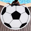 150 cm multifunktionella utomhusstrandmatta handduk rund basket fotboll volleybolltryck filt bad pool sömnmattor picknick camping kuddar