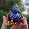 HANDGEMAAKTE LAPIS LAZULI BOL AMETHYST ORGONE PIRAMIDE 60MM276m