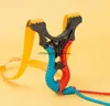 Utomhus Slingshot rostfritt stål Metallgummiband Kraftfull precision Fiskejakt Slingshots Konkurrensspel Kids Funny Toy