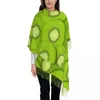 Scarves Winter Scarf Women Thin Warm Shawl Wrap Kiwi Slices With Fruit Pieces Tassel Lady Blanket Echarpe Bufanda Hijab