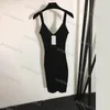Bayan gündelik çizgili örgü elbise yaz kayma elbise parti metal tasarım kızlar seksi tank üst elbise 2 renk