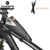 Bolsa de ciclismo ROCKBROS, bolsa de tubo superior para bicicleta MTB, bolsa de herramientas de marco frontal de bicicleta de carretera, diseño aerodinámico, bolsas de bicicleta, alforjas, cesta MX243p