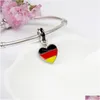 Charms 925 Sterling Sier Pandora Charming National Flag Pendant Diy Bracelet Accessory Accessories Wholesale Drop Delivery Jewelry F Dhsop