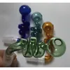 nargile cam bongs kase 14mm erkek ortak sarmal tüp sigara borusu renkli mini kalın dabber yağı kaseleri