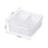 Storage Bottles Refrigerator Box 4 Grid Food Vegetable Fruit Kitchen Organizer Drain Basket Onion Ginger Clear Crisper