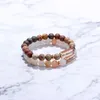 Strand Haar Beest Zijn Schoonheid Natuursteen Armband Stretch Bangle Kralen Ketting Voor Paar Liefhebbers Sieraden Feest Valentijnsdag Cadeau