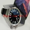 New Classico 55 U-1001 블랙 다이얼 및 고무 밴드 남성 자동 운동 Watch Transparent Back Men 's Casual Watches308f