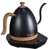 Potrawy do kawy Brewista drewniany uchwyt termostatyczny czajnik herbata gęsia elektryczna kawa ze stali nierdzewnej 600 ml 1 0L 230721