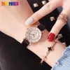 SKMEI Orologi da donna Orologi da polso da donna al quarzo di moda Orologio da donna con diamanti stellati Cinturino in pelle impermeabile horloges vrouwen 1330239b