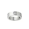 Liefdesringen Dames Designer Ring Paar Sieraden Band Titanium Staal Met Diamant Modieus Klassiek Goud Zilver Roos Optioneel Maat 4/5/6 mm Rode doos