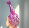 Schädelglas Bong Cut Dinosaurier Dab Rigs Wasserpfeifen Downstem Perc 14mm Schüssel Rauchpfeife Zubehör Wasserbongs